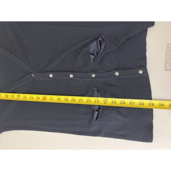 Y2K Abercrombie & Fitch Cardigan Navy L Preppy Academia Nautical Collegiate - Picture 10 of 13